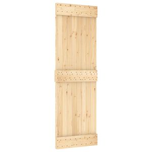 vidaXL Slankios durys NARVIK Natūrali ir juoda 70 x 210 cm (152,5 cm)