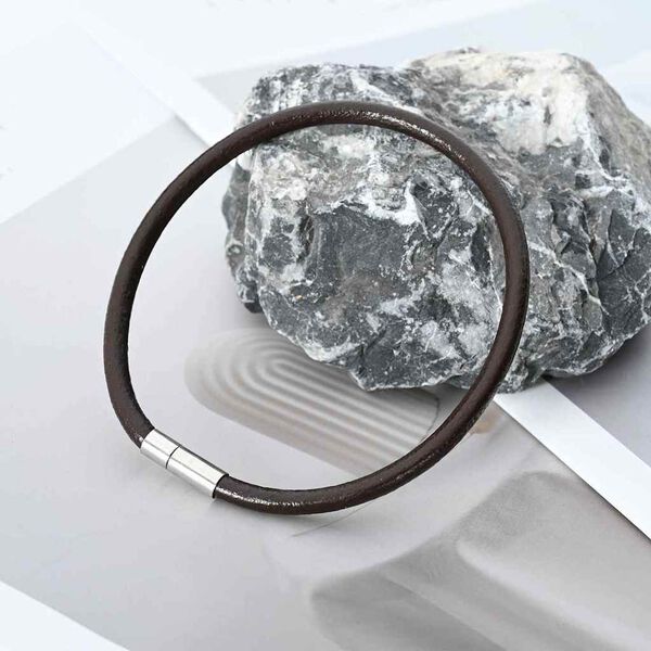 vidaXL Odinė gija Tamsiai rudas &Oslash;5 mm x 5 m Oda