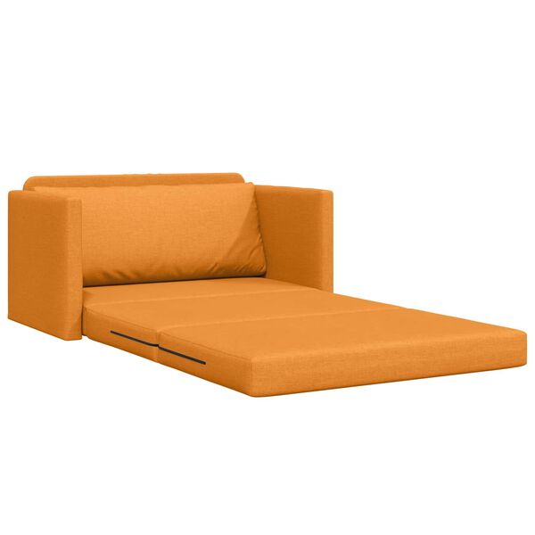 vidaXL Sofa lova 110cm Tamsiai geltona audinys