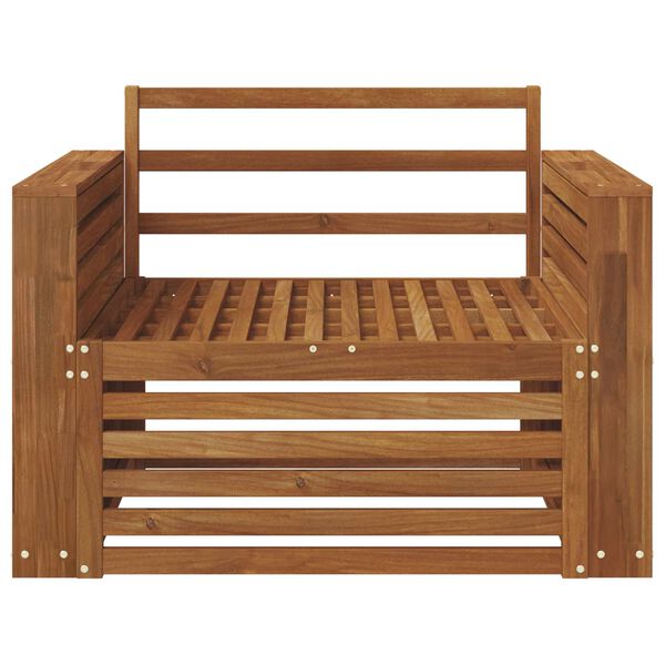 vidaXL 2 Vienetas Sofa su porankiais Kietos akacijos mediena Natūrali