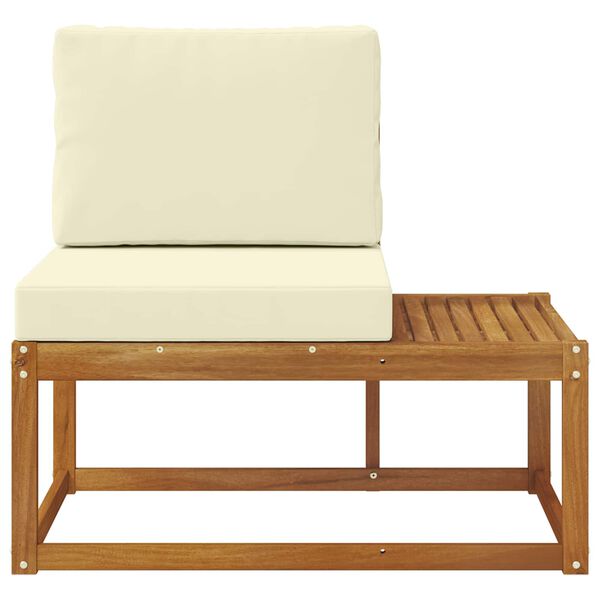 vidaXL Lauko galinė sofa su pagalve Natūrali 91 x 63 x 73 cm