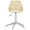 vidaXL Pasukamos valgomojo kėdės, 4vnt., kreminės, dirbtinė oda