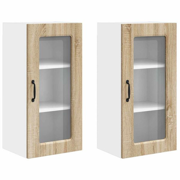 vidaXL Virtuvės spintelė Kalmar 2 pcs Sonoma ąžuolas 40 x 31 x 80 cm