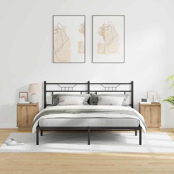 vidaXL &Scaron;alia lovos spintelė 2 pcs Amatininkų ąžuolas 39 x 34,5 x 50 cm