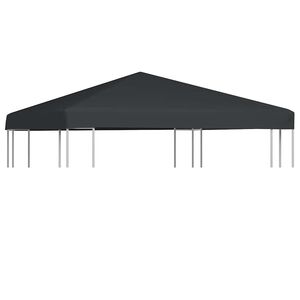 vidaXL Vir&scaron;utinis pavėsinės uždangalas, pilkas, 310 g/m&sup2;, 3x3m