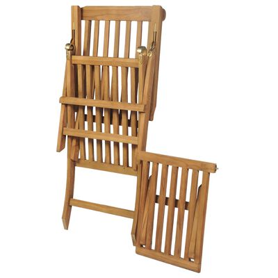 vidaXL Terasos kėdės su pakojomis, 2vnt., tikmedžio medienos masyvas