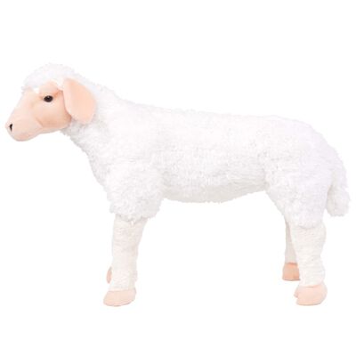 vidaXL Pastatomas pliušinis žaislas avis, balta, XXL