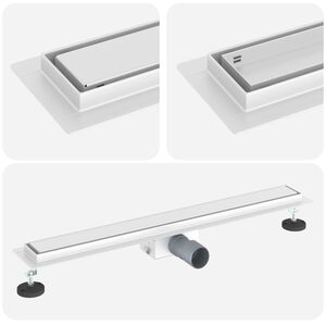 vidaXL 2 viename du&scaron;o nutekėjimas Sidabro 70 cm