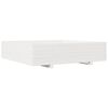 vidaXL Sodo lovelis, baltas, 100x100x26,5cm, pu&scaron;ies medienos masyvas