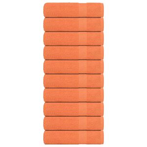 vidaXL Rank&scaron;luosčiai, FROGN, 10 vnt., oranžiniai, 100x150 cm, 360 g/m&sup2;