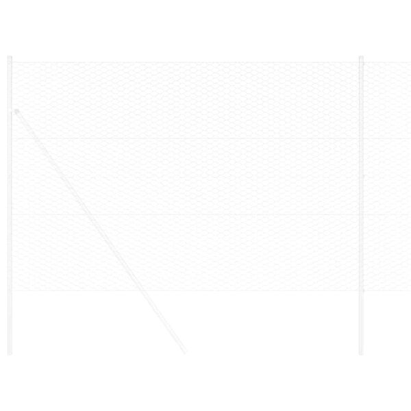 vidaXL Heksagoninė tvora Sidabro 1,6 x 25 m Galvanizuotas plienas