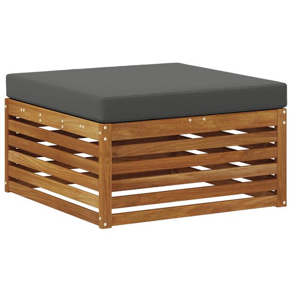 vidaXL Lauko sofos komplektas su pagalve 4 pcs Natūralus ir antracitas