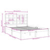 vidaXL Lovos rėmas, baltas, 150x200cm, medienos masyvas, didelis