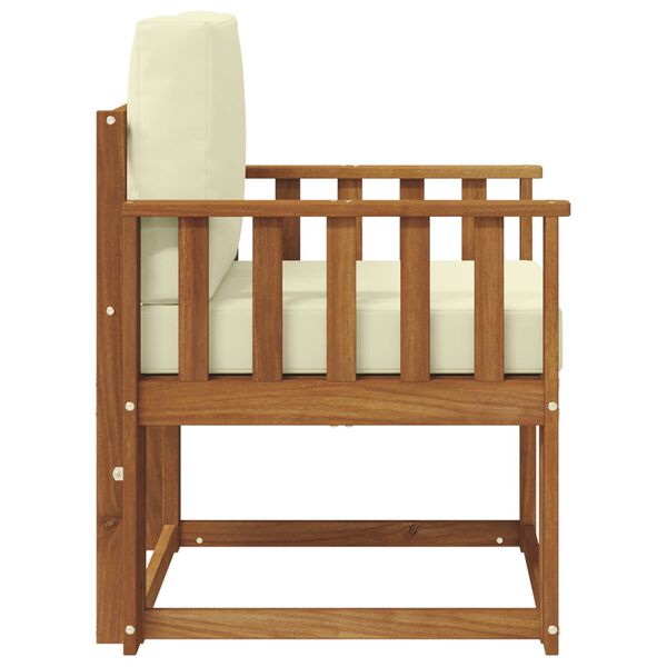 vidaXL Lauko sofa Tvirta akacijos mediena ir poliesteris Natūrali