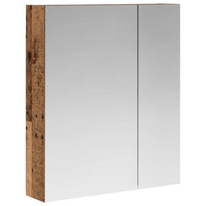 vidaXL Vonios veidrodžio spinta Senas medis 60 x 14,5 x 70 cm