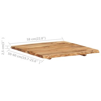 vidaXL Stalviršis, 58x(50-60)x2,5cm, akacijos medienos masyvas