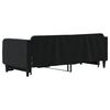vidaXL Lova su i&scaron;traukiama dalimi, juodos spalvos, 90x200cm, aksomas