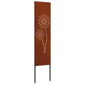 vidaXL Sodo privatumo ekranas &bdquo;Fretwork&ldquo; Rūdijanti 32 x 140 cm