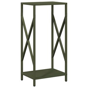 vidaXL Malkų lentyna Olive Green 34x25x70 cm &Scaron;altai valcuotas plienas