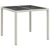 vidaXL Sodo stalas Balta 90 x 90 x 75 cm poliratanas