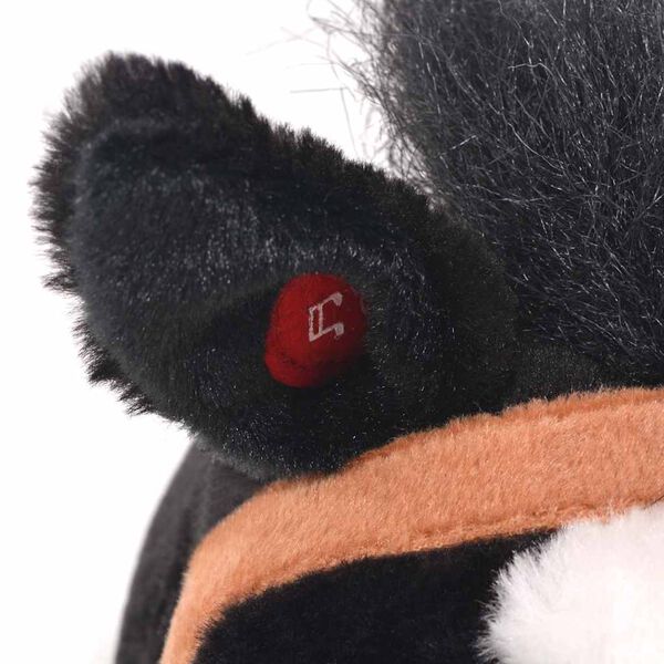 vidaXL Stovintis žaislas žirgas, juodos spalvos, pliu&scaron;as