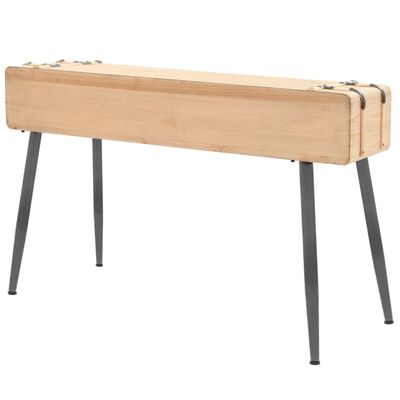 vidaXL Konsolinis staliukas, tvirta eglės mediena, 115x40,5x76cm