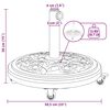vidaXL Skėčio pagrindas Juoda Ø38-48 mm PE, betonas ir geležis