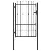 vidaXL Tvora vartai ASTEN 100 x 150 cm Metalas Juoda Užrakintas