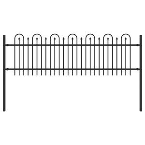 vidaXL Dygliuota arkinė tvora DRONTEN 200 x 110 cm Juoda