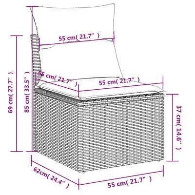 vidaXL Sofos komplektas su pagalvėlėmis, 3 dalių, pilkas, poliratanas