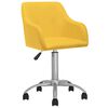 vidaXL Pasukamos valgomojo kėdės, 4vnt., geltonos, audinys