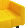 vidaXL Dvivietė sofa-lova, geltonos spalvos, aksomas