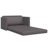 vidaXL Sofa lova 110cm Pilka Dirbtinė Oda