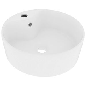 vidaXL Prabangus praustuvas, matinis baltas, 36x13cm, keramika