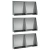 vidaXL Sienelė 6 vnt. 40 x 12 x 50 cm Galvanizuotas plienas Sidabrinė
