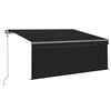 vidaXL Markizė su uždanga/LED/vėjo jutikliu, antracito, 3x2,5m