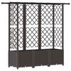 vidaXL Pakeltas lovas su trelėmis ir stogu Ruda 162,5 x 40 x 138 cm PP