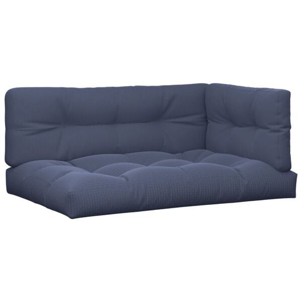 vidaXL Palečių pagalvėlės, 3vnt., tamsiai mėlynos spalvos, audinys