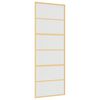 vidaXL Stumdomos durys, auksinės, 76x205cm, ESG stiklas ir aliuminis