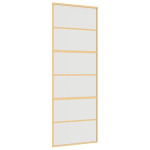 vidaXL Stumdomos durys, auksinės, 76x205cm, ESG stiklas ir aliuminis