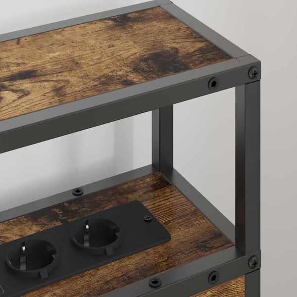 vidaXL Saugojimo galvos atlo&scaron;as Dūminio ąžuolo 75 cm Apdirbta mediena