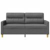 vidaXL Dvivietė sofa, tamsiai pilkos spalvos, 140cm, audinys