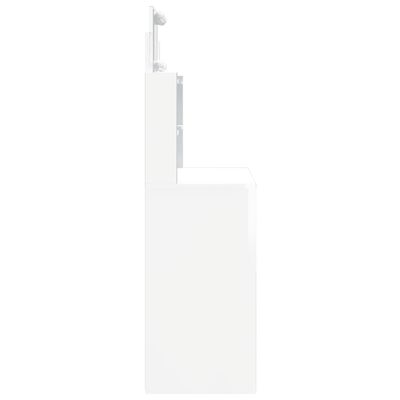 vidaXL Kosmetinis staliukas su LED lemputėmis, baltas, 96x40x142cm