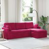 vidaXL Sofa Vyno raudona 198 x 134 x 80 cm Aksomas
