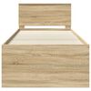 vidaXL Dienos lova su stalčių Sonoma ąžuolas ir juoda 90 x 200 cm