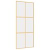 vidaXL Stumdomos durys, auksinės, 90x205cm, ESG stiklas ir aliuminis