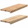 vidaXL Palangės, 2 vnt, 70x25x2 cm, neapdorotas ąžuolo medienos