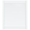 vidaXL Spintelės durelės, baltos, 69x59,4cm, pu&scaron;is, žaliuzių dizaino