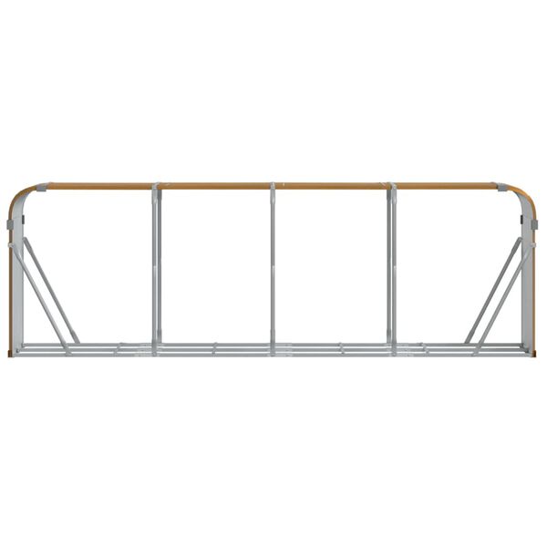 vidaXL Malkų stovas, medžio i&scaron;vaizda, 300x45x100cm, galvanizuotas plienas