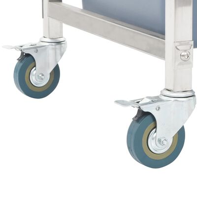 vidaXL Virtuvės vežimėlis su plastikinėmis dėžėmis, 82x43,5x93 cm